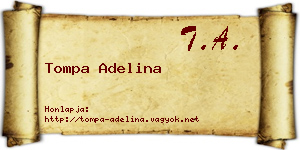 Tompa Adelina névjegykártya
